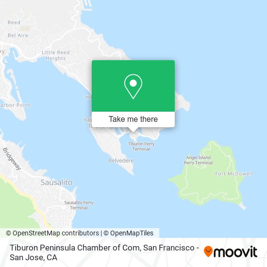 Mapa de Tiburon Peninsula Chamber of Com