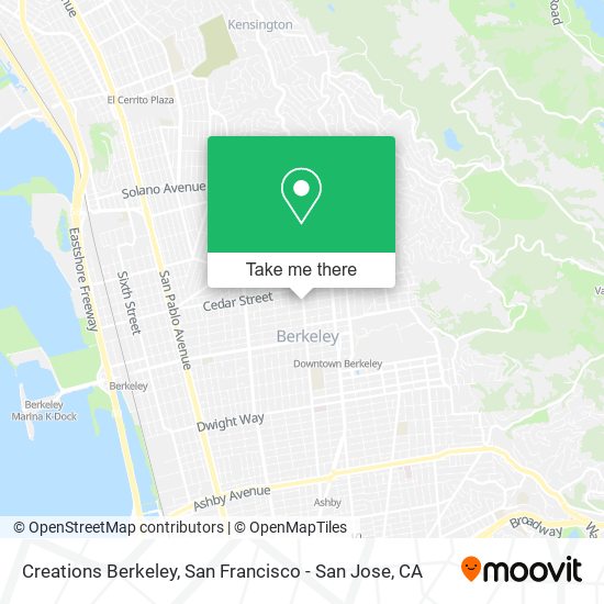 Creations Berkeley map