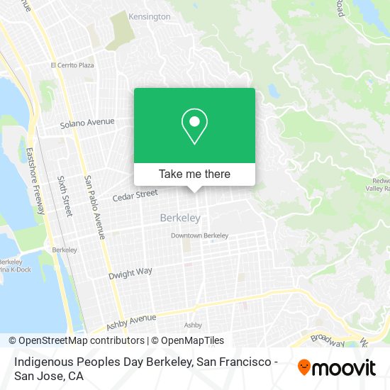 Indigenous Peoples Day Berkeley map