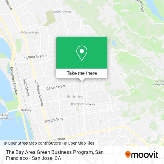 The Bay Area Green Business Program map