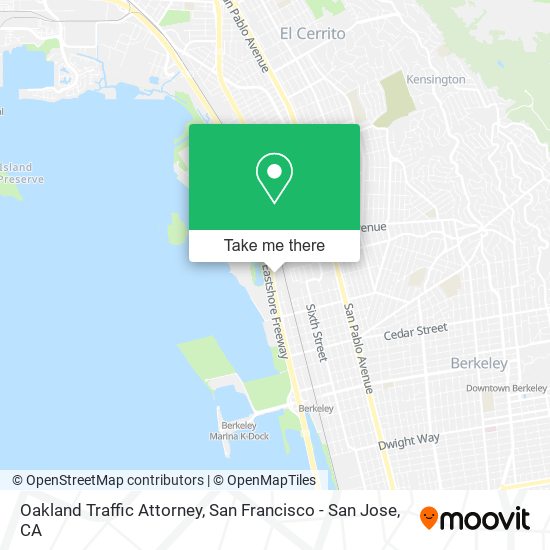 Oakland Traffic Attorney map