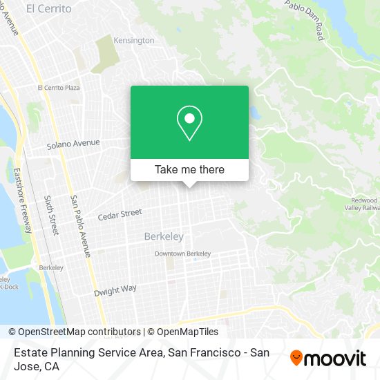 Estate Planning Service Area map