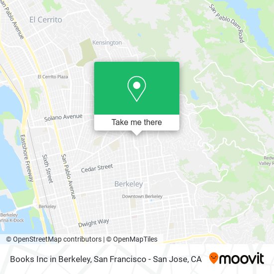 Mapa de Books Inc in Berkeley