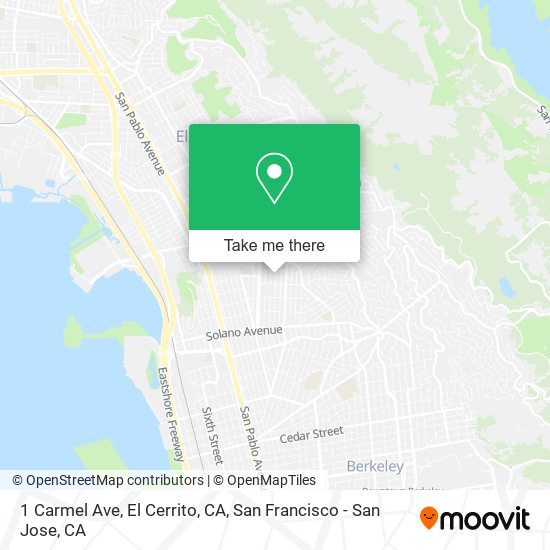 1 Carmel Ave, El Cerrito, CA map