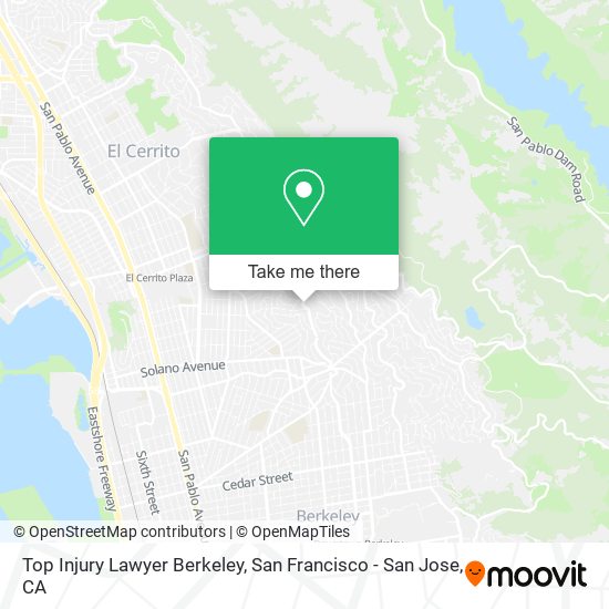 Mapa de Top Injury Lawyer Berkeley