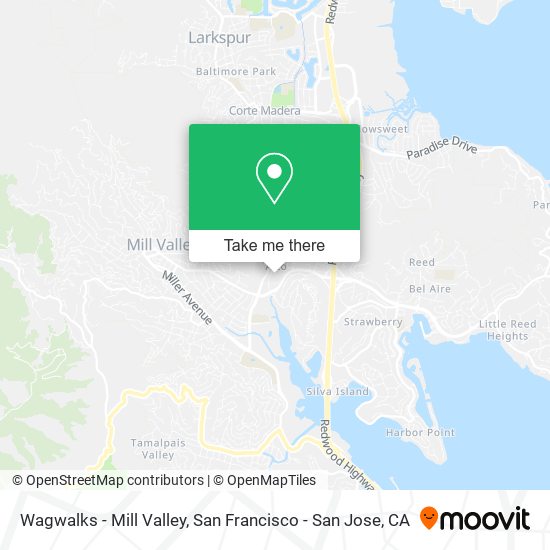 Mapa de Wagwalks - Mill Valley