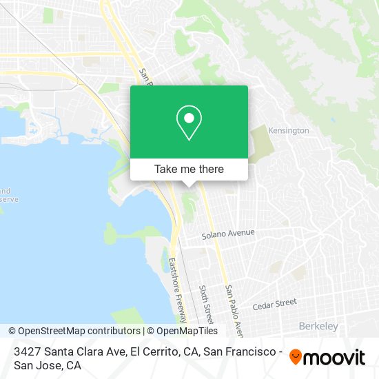 Mapa de 3427 Santa Clara Ave, El Cerrito, CA