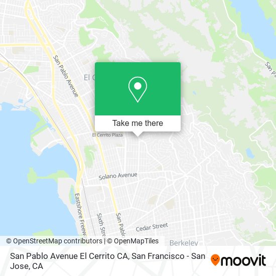 Mapa de San Pablo Avenue El Cerrito CA