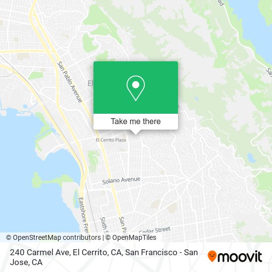 240 Carmel Ave, El Cerrito, CA map