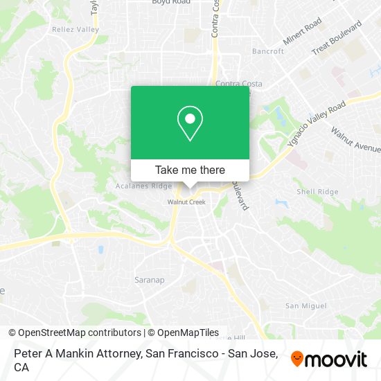 Peter A Mankin Attorney map