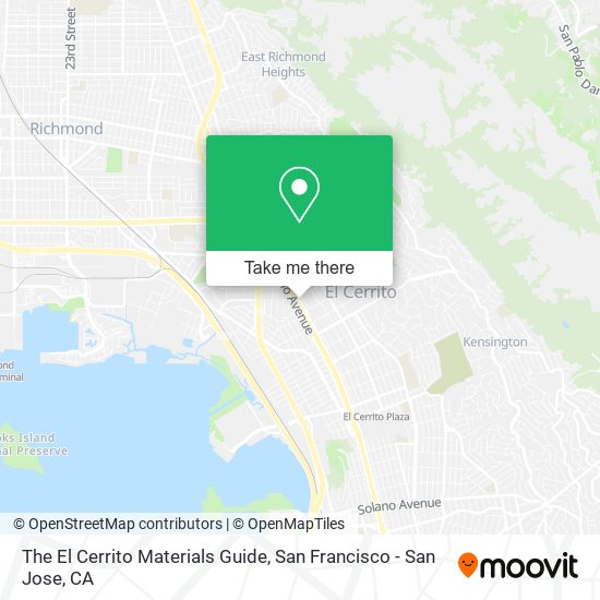 The El Cerrito Materials Guide map