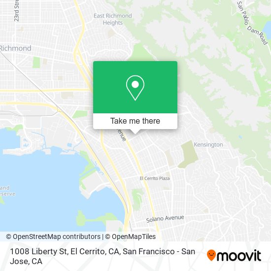 Mapa de 1008 Liberty St, El Cerrito, CA