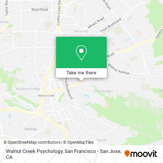 Walnut Creek Psychology map