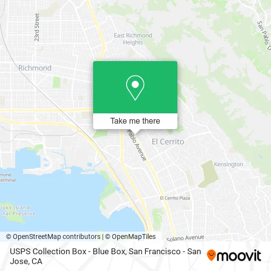 USPS Collection Box - Blue Box map