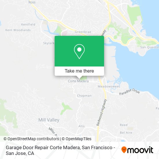 Garage Door Repair Corte Madera map