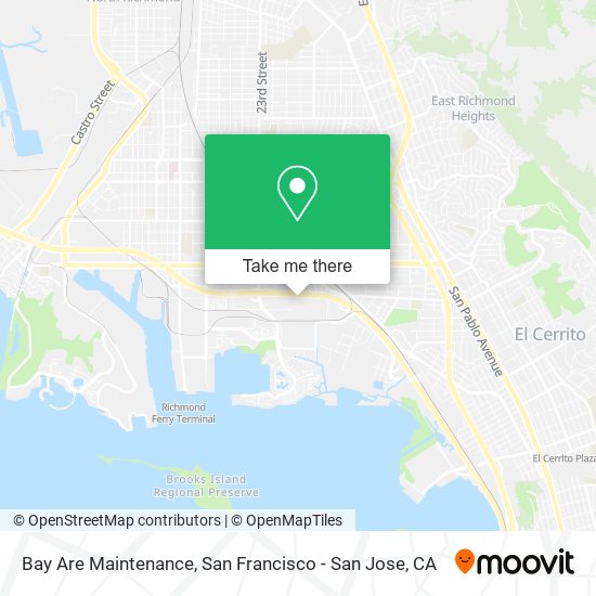 Bay Are Maintenance map