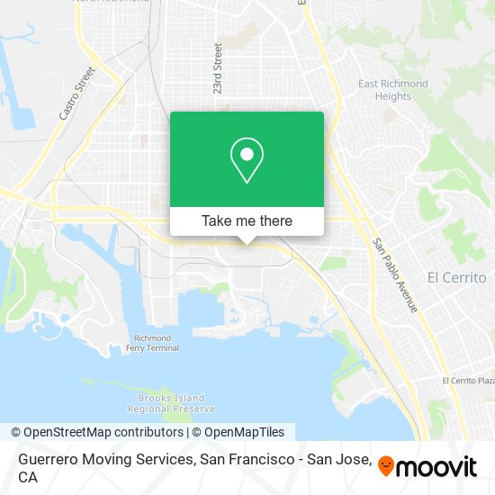 Guerrero Moving Services map