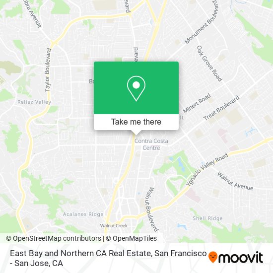 East Bay and Northern CA Real Estate map