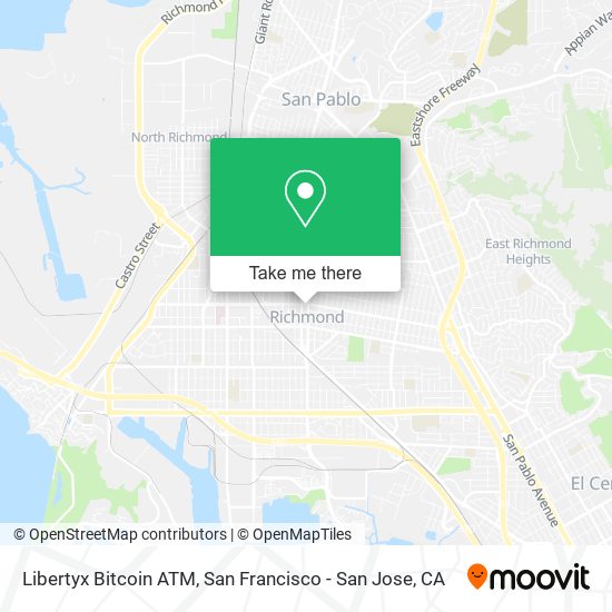 Mapa de Libertyx Bitcoin ATM