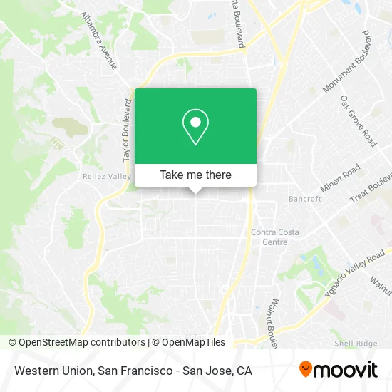 Mapa de Western Union