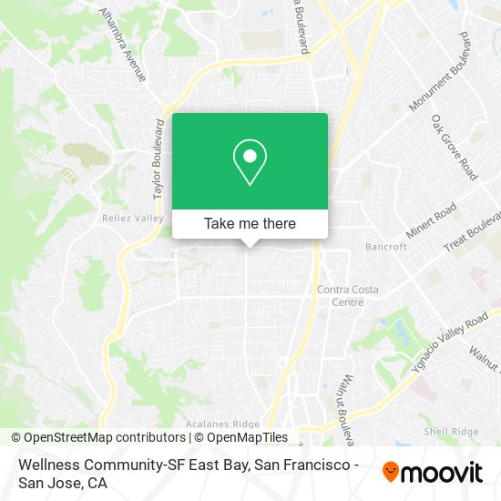 Wellness Community-SF East Bay map