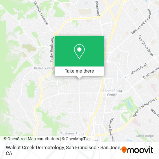 Walnut Creek Dermatology map