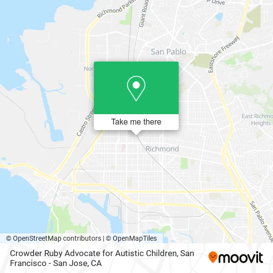 Crowder Ruby Advocate for Autistic Children map