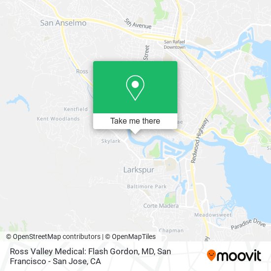 Mapa de Ross Valley Medical: Flash Gordon, MD