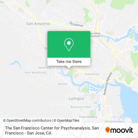 The San Francisco Center for Psychoanalysis map