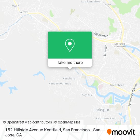 152 Hillside Avenue Kentfield map