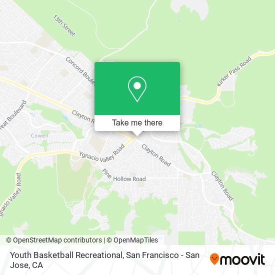 Youth Basketball Recreational map