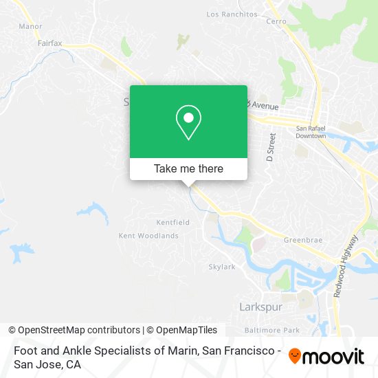 Foot and Ankle Specialists of Marin map