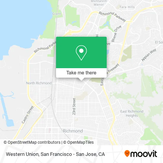 Mapa de Western Union
