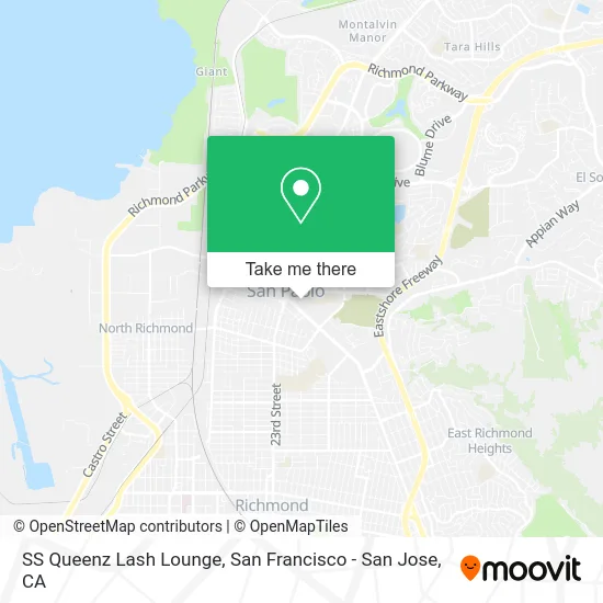 SS Queenz Lash Lounge map