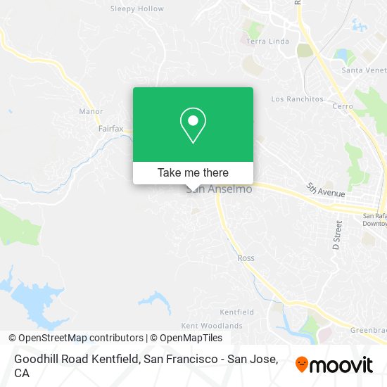 Goodhill Road Kentfield map