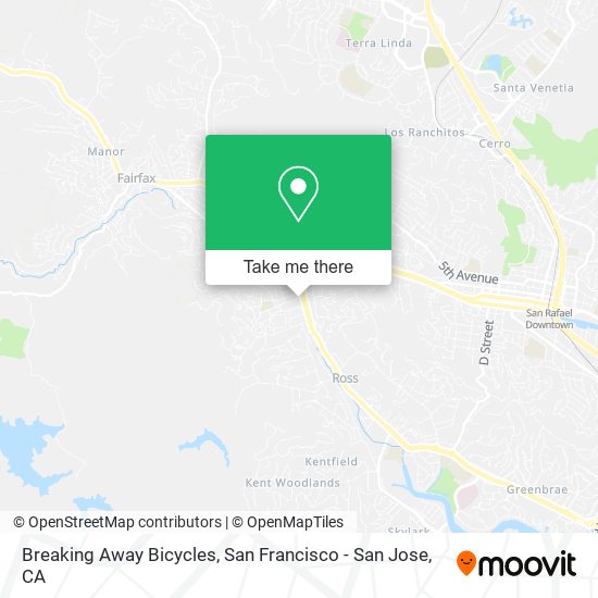 Breaking Away Bicycles map