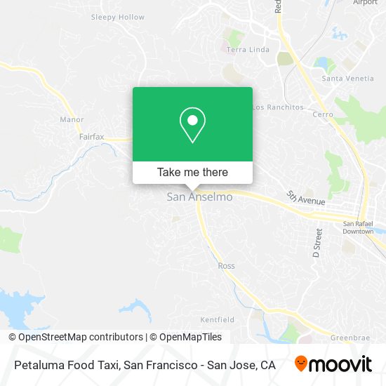 Petaluma Food Taxi map