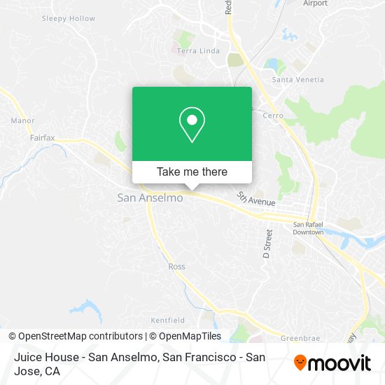 Mapa de Juice House - San Anselmo