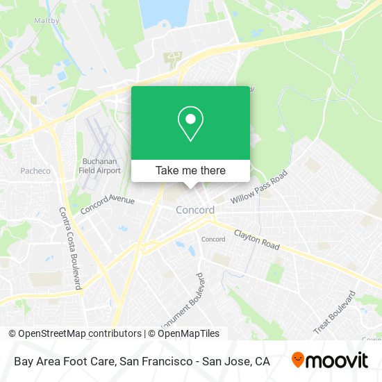 Mapa de Bay Area Foot Care
