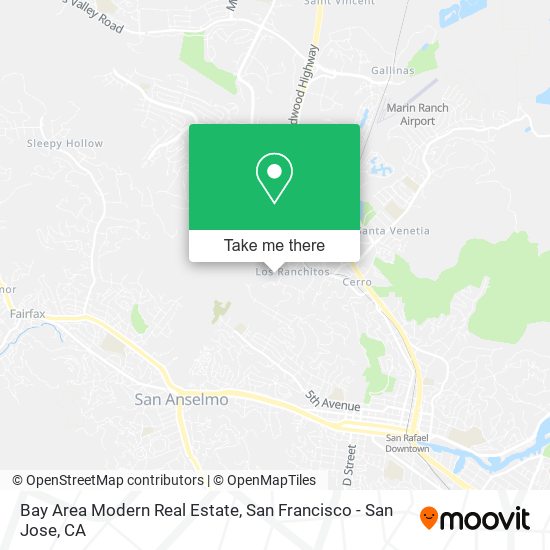Bay Area Modern Real Estate map