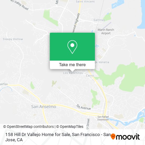 Mapa de 158 Hill Dr Vallejo Home for Sale