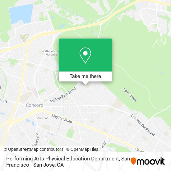 Performing Arts Physical Education Department map