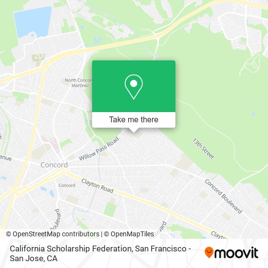 Mapa de California Scholarship Federation