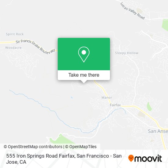 555 Iron Springs Road Fairfax map