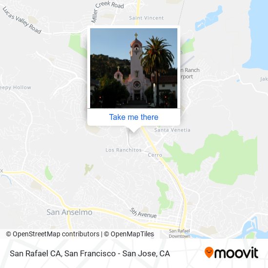 San Rafael CA map