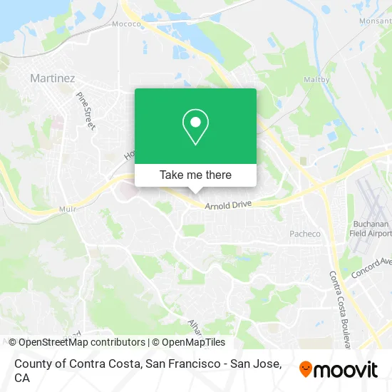 County of Contra Costa map
