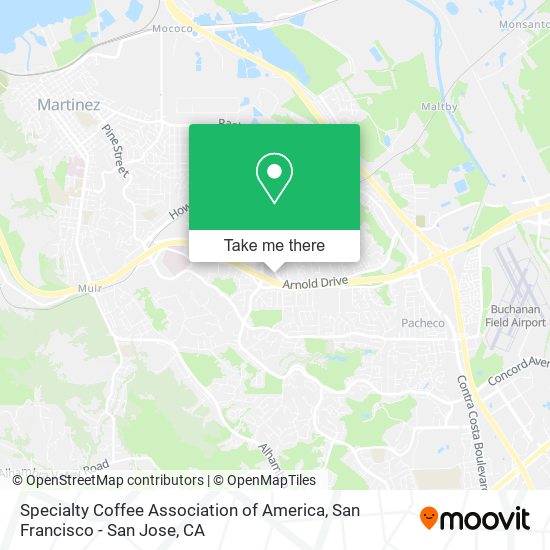 Mapa de Specialty Coffee Association of America