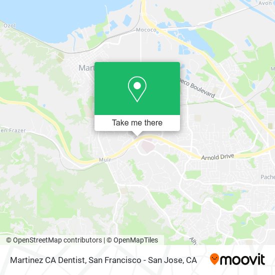 Martinez CA Dentist map