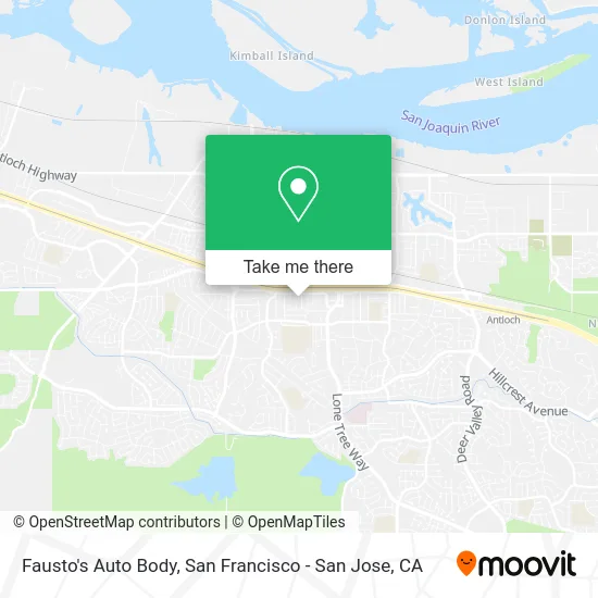Fausto's Auto Body map