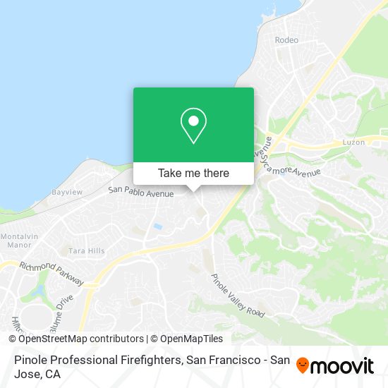 Pinole Professional Firefighters map